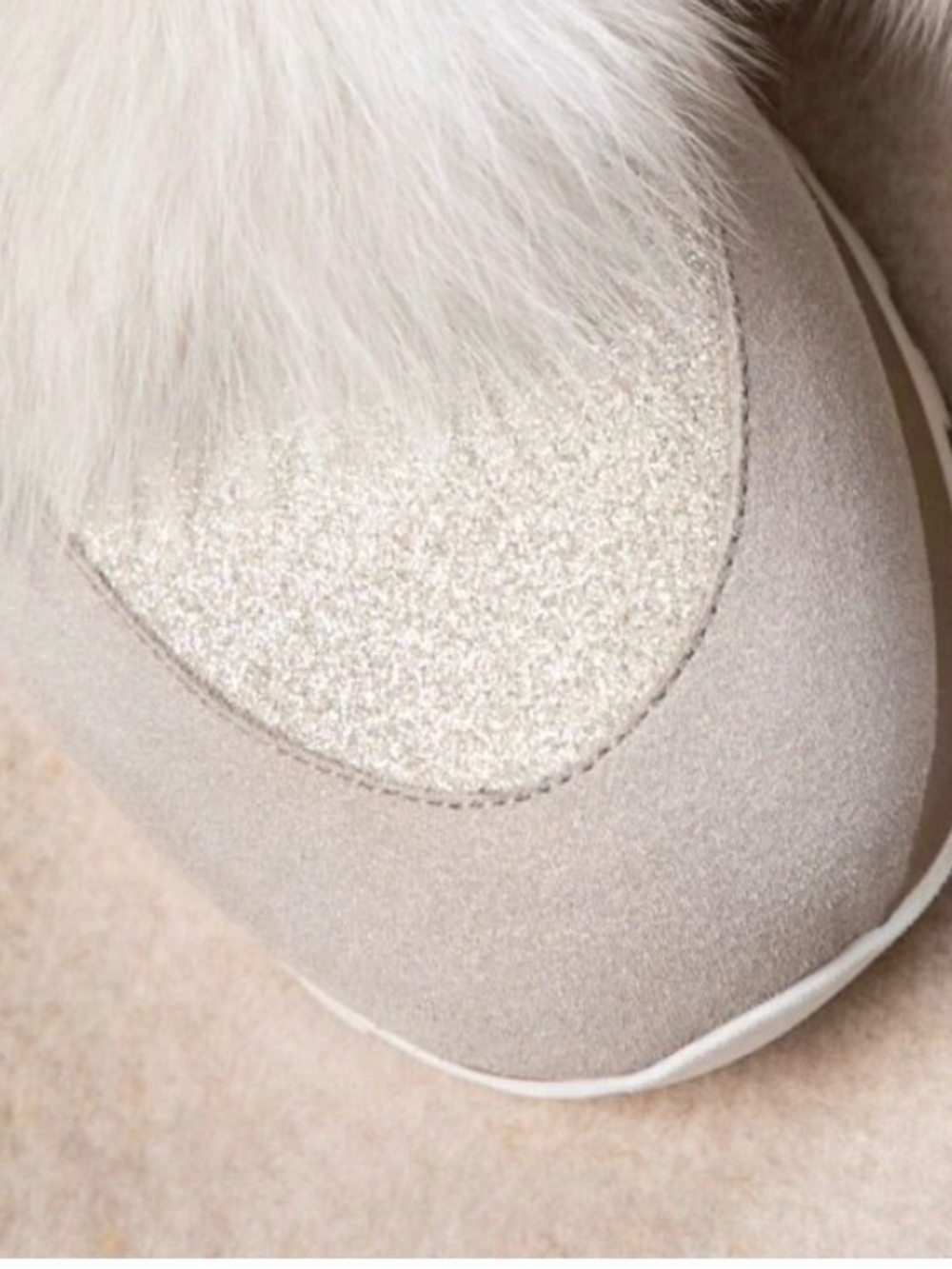 Peserico Gray Suede Faux Fur-Trimmed Chunky Sneakers (41, US 11 - RUNS SMALL) - Picture 3 of 14